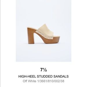 HIGH HEEL STUDDED SANDALS